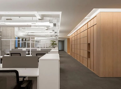 親自然共享交互的辦公室裝修設計空間是怎樣的——熹茗集團